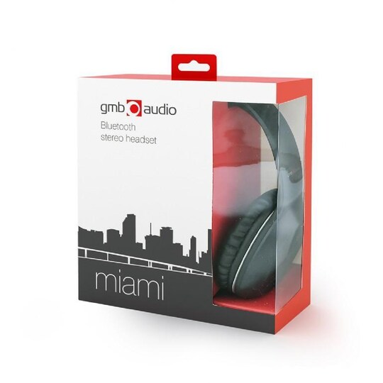 Gembird Miami BHP-MIA Headband/On-Ear, Bluetooth, Musta,