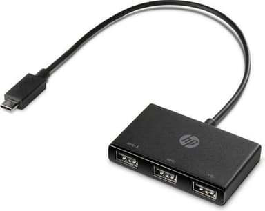 HP Concentrador USB-C a USB-A, USB 3.2 Gen 1 (3.1 Gen 1) Type-C, USB 3.2 Gen 1 (3.1 Gen 1) Type-A, Musta, HP ZBook Studio G4 MWS HP ZBook 15 G4 HP ZBook 17 G4 HP ZBook 15u G4 HP ProBook x360 11 G1 EE