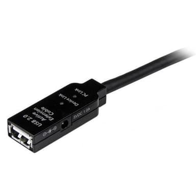 StarTech.com 10m, USB2.0 - USB2.0, 10 m, USB A, USB A, USB 2.0, Uros/naaras, Musta