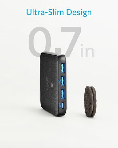 PowerPort Atom III Slim 45W 4x USB laturi (valkoinen)