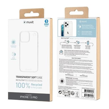 Muvit RECYCLETEK Soft Apple iPhone 13 Pro Klar