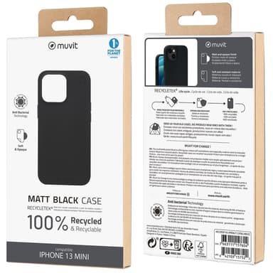 Muvit RECYCLETEK Soft Apple iPhone 13 Mini Black