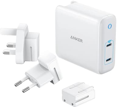 Anker PowerPort III 2-Port 60W USB-C laturi (valkoinen)