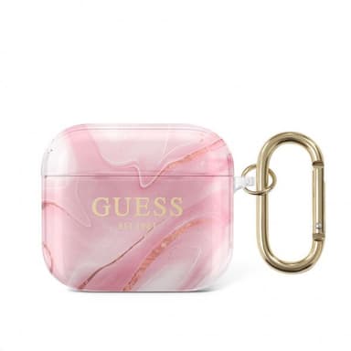 Guess AirPods 3 Kuori Shiny Marble Vaaleanpunainen