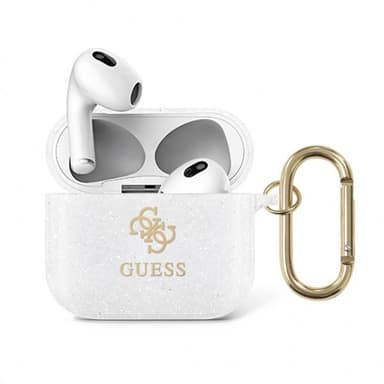 Guess AirPods 3 Kuori Glitter Case Läpinäkyvä