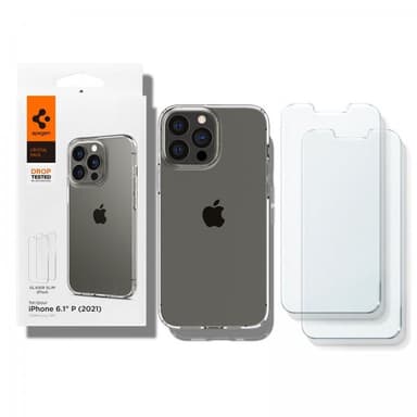 Spigen iPhone 13 Pro Kuori Näytönsuoja Crystal Pack Crystal Clear