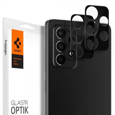 Samsung Galaxy A52 5G Kameran linssinsuojus Glas.tR Optik 2 kpl Musta