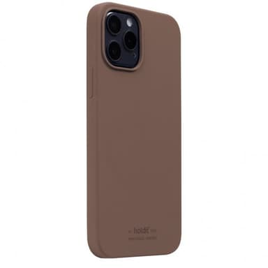 holdit iPhone 12/iPhone 12 Pro Kuori Silikonii Dark Brown