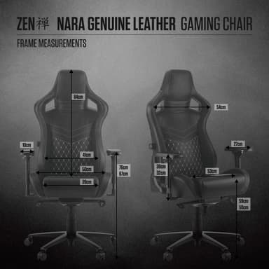 Zen Nara nahkainen pelituoli (musta)