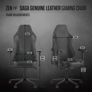 Zen Saga nahkainen pelituoli (musta)