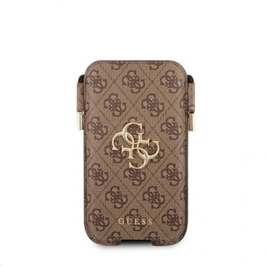 Guess Pouch Script Logo Small/Medium Ruskea