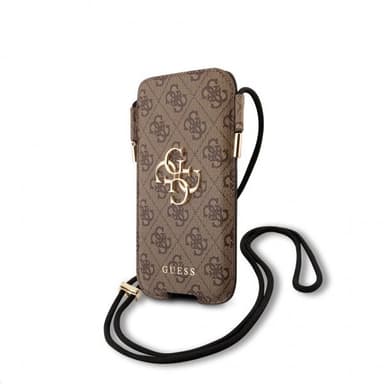 Guess Pouch Script Logo Small/Medium Ruskea