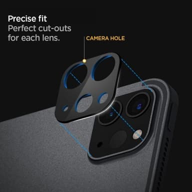 Spigen iPad Pro 11/iPad Pro 12.9 Kameran linssinsuojus Glas.tR Optik Musta