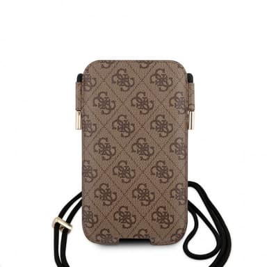 Guess Pouch Script Logo Small/Medium Ruskea