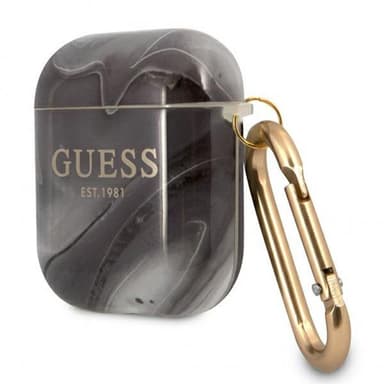 Guess AirPods (1/2) Kuori Shiny Marble Musta