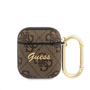 Guess AirPods (1/2) Kuori 4G Script Ruskea