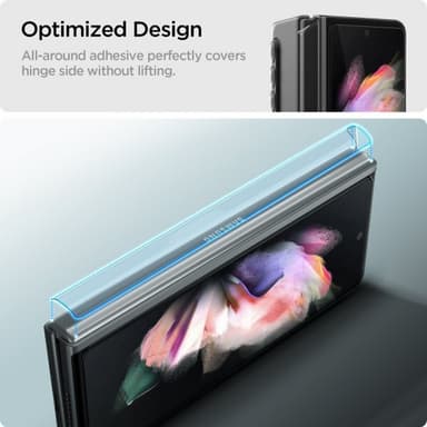Spigen Samsung Galaxy Z Fold3 Näytönsuoja GLAS.tR FC + Hinge Film