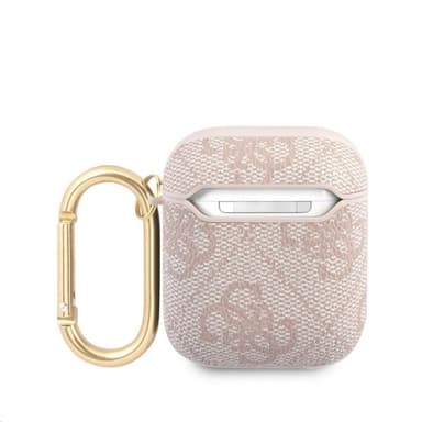 Guess AirPods (1/2) Kuori 4G Script Vaaleanpunainen