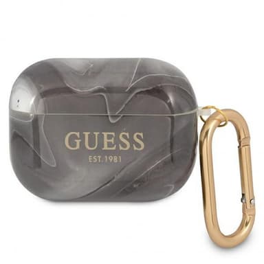 Guess AirPods Pro Kuori Shiny Marble Musta