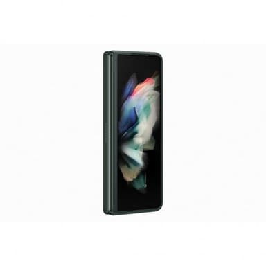 Samsung Original Galaxy Z Fold3 Kuori Leather Cover Vihreä