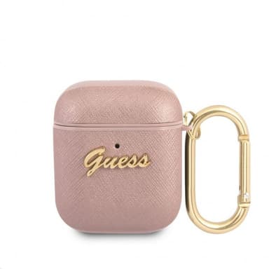 Guess AirPods (1/2) Kuori Saffiano Vaaleanpunainen