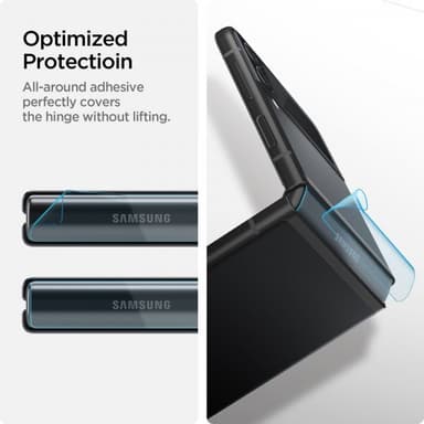 Spigen Samsung Galaxy Z Flip 3 Kameran linssinsuojus Glas.tR Optik Svart + Hinge Film 2-pack