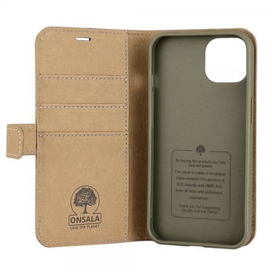 Onsala iPhone 13 Kotelo ECO Wallet Sand