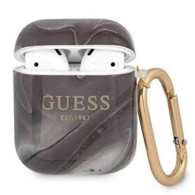 Guess AirPods (1/2) Kuori Shiny Marble Musta