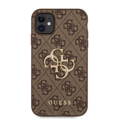 Guess iPhone 11 Kuori Metal Logo Ruskea
