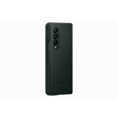 Samsung Original Galaxy Z Fold3 Kuori Leather Cover Vihreä