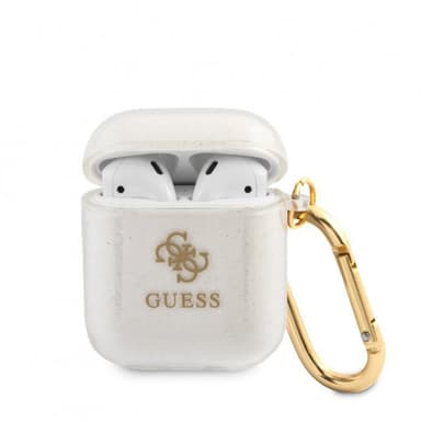 Guess AirPods (1/2) Kuori Glitter Case Läpinäkyvä