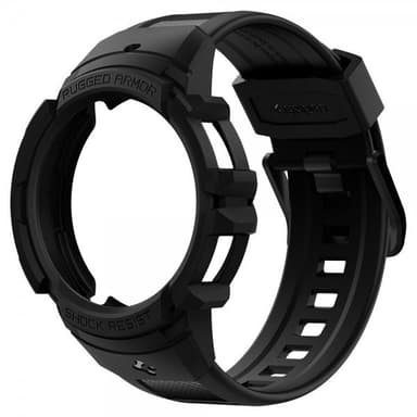 Spigen Samsung Galaxy Watch 4/5 40mm Kuori Rannekkeella Rugged Armor Pro Charcoal Gray