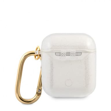 Guess AirPods (1/2) Kuori Glitter Case Läpinäkyvä