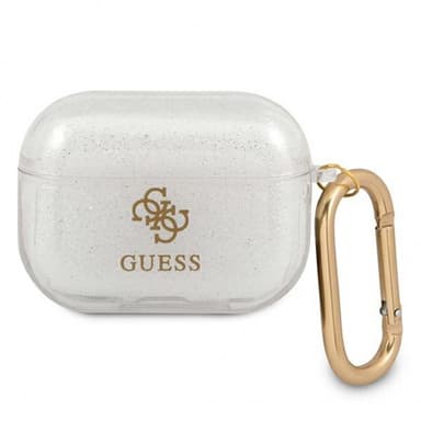 Guess AirPods Pro Kuori Glitter Case Läpinäkyvä