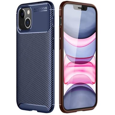 Carbon silikoni kuori Apple iPhone 13  - sininen