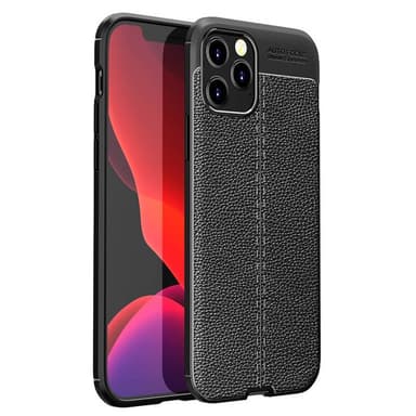 Nahkakuvioitu TPU kuori Apple iPhone 13 Pro (6.1 ")  - musta