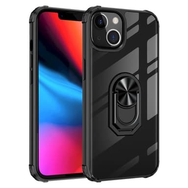 Clear Ring kotelo Apple iPhone 13  - musta