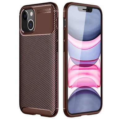 Carbon silikoni kuori Apple iPhone 13 mini  - ruskea