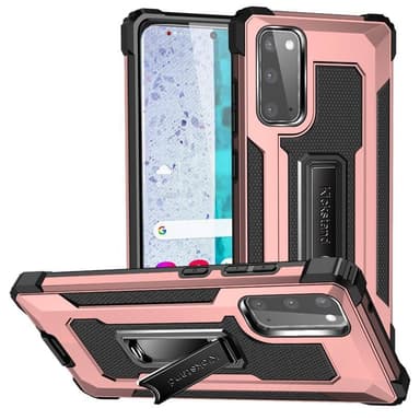 Jazz Iskunkestäva kuori 2i1 Samsung Galaxy S20  - Ruusukulta