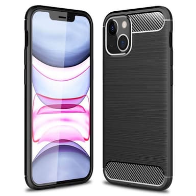 Harjattu TPU kuori Apple iPhone 13  - musta
