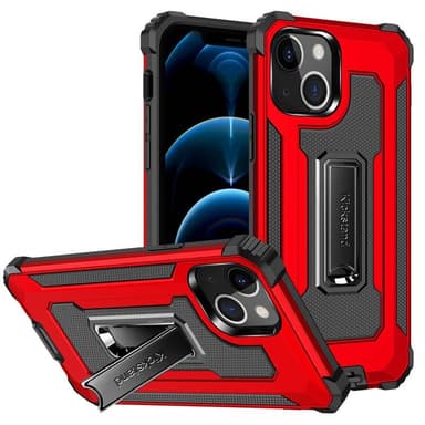 Jazz Iskunkestäva kuori 2i1 Apple iPhone 13  - punainen