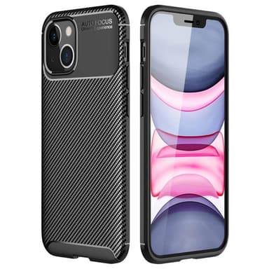 Carbon silikoni kuori Apple iPhone 13  - musta