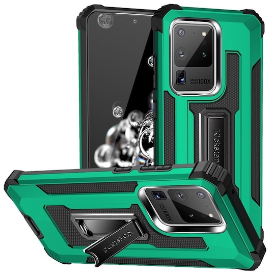 Jazz Iskunkestäva kuori 2i1 Samsung Galaxy S20 Ultra  - vihreä