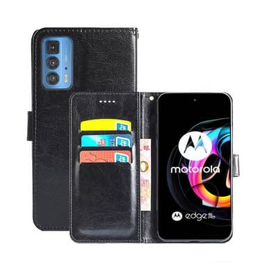 Lompakkokotelo 3-kortti Motorola Edge 20 Pro  - musta