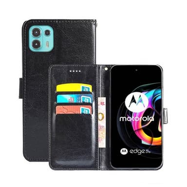 Lompakkokotelo 3-kortti Motorola Edge 20 Lite  - musta