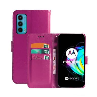 Lompakkokotelo 3-kortti Motorola Edge 20  - pinkki