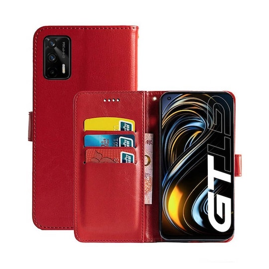 Lompakkokotelo 3-kortti Realme GT 5G  - punainen