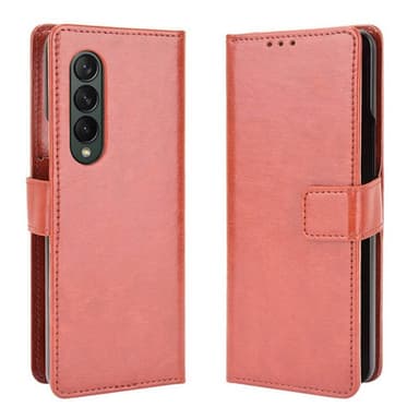 Lompakkokotelo 1-kortti Samsung Galaxy Z Fold 3  - ruskea