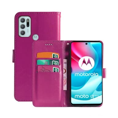 Lompakkokotelo 3-kortti Motorola Moto G60S  - pinkki
