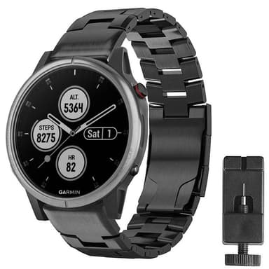 Rannekoru titaani Garmin Fenix 6S Pro - Musta